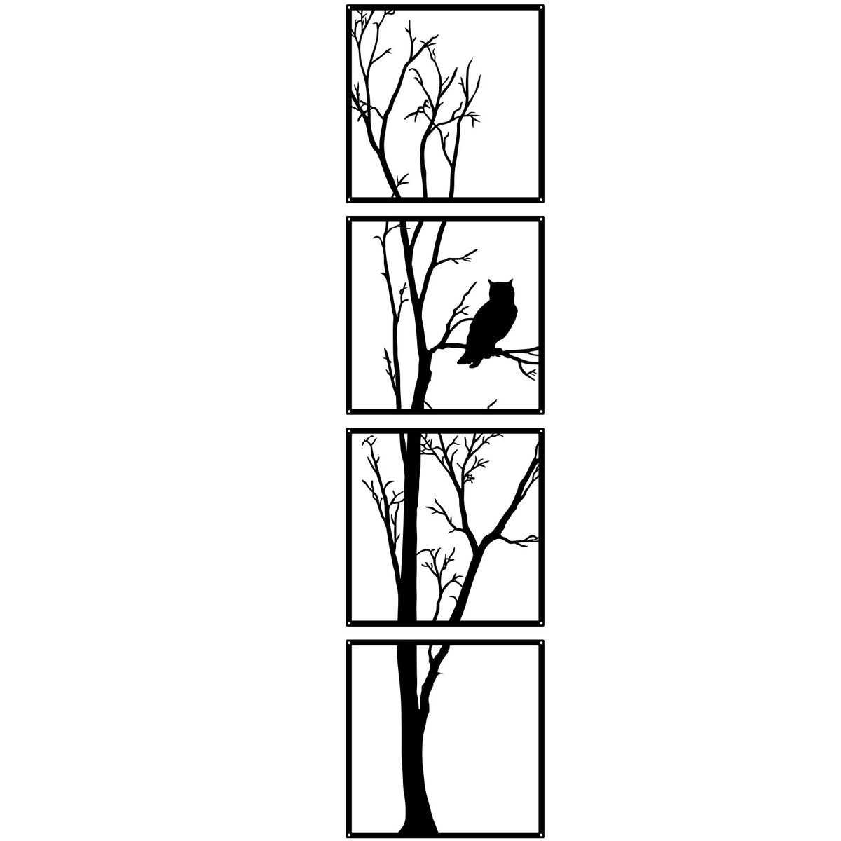 Artistic Tree and Owl Wall Art Homeandso