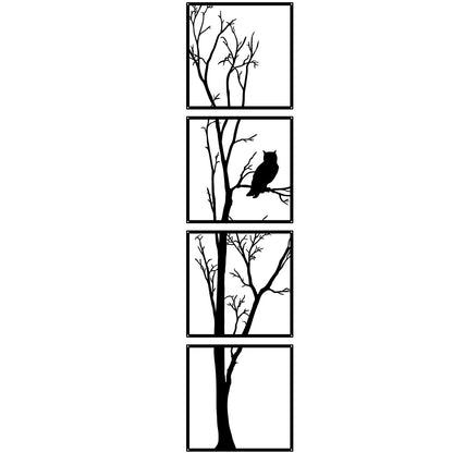 Artistic Tree and Owl Wall Art Homeandso