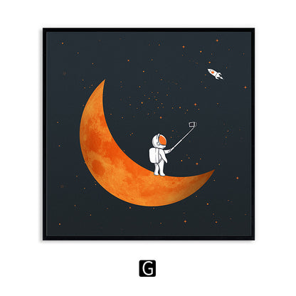 Astronaut Themed Framed Wall Art Homeandso