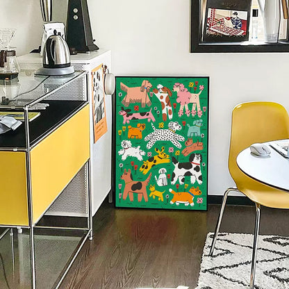 Whimsical Dog-Themed Wall Art Homeandso