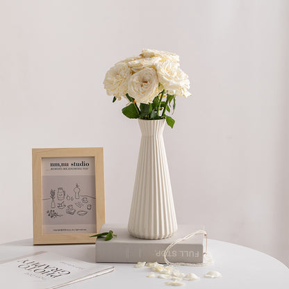 Elegant Textured Ceramic Vase Homeandso