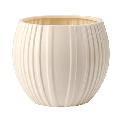 Elegant Ribbed Ceramic Planter Homeandso