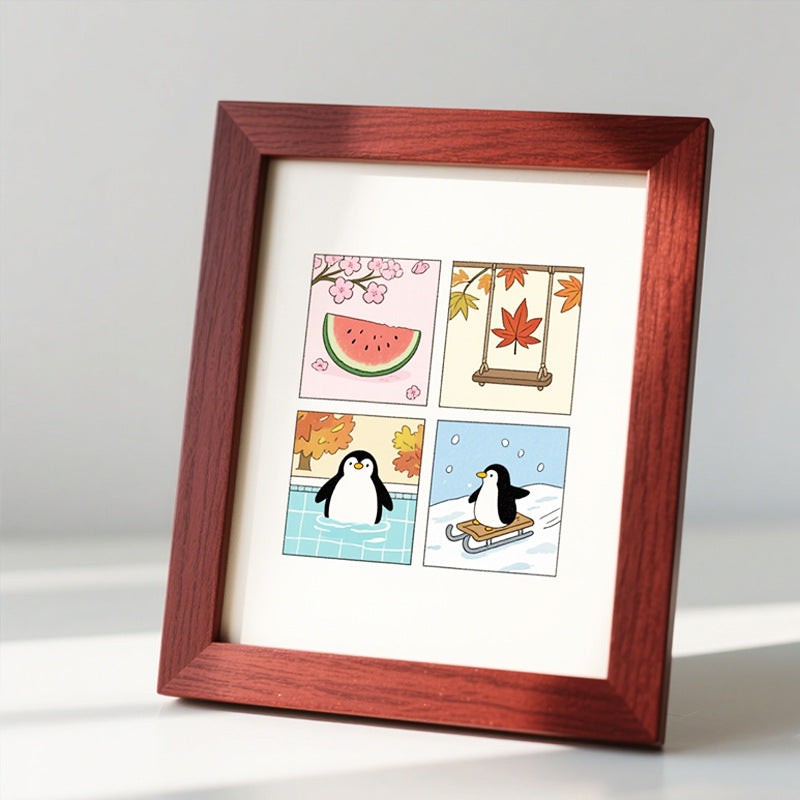 Whimsical Penguin Themed Art Frame