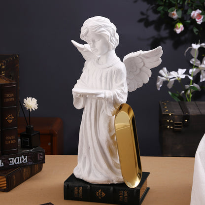 Elegant Angel Figurine Candle Holder Homeandso
