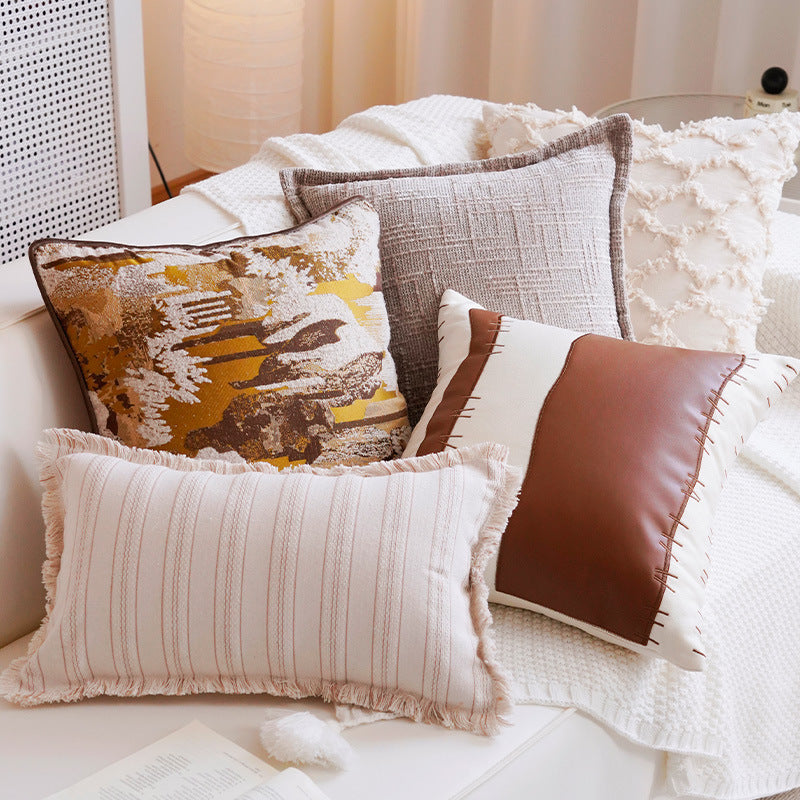 Artistic Textured Throw Pillow