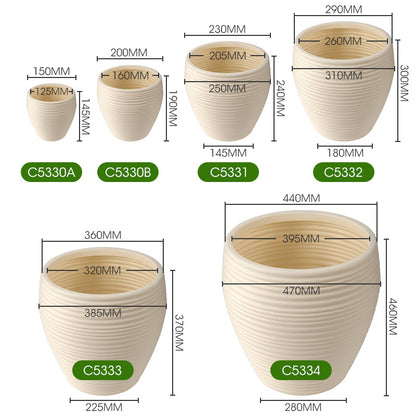Textured Rippled Ceramic Planter Homeandso