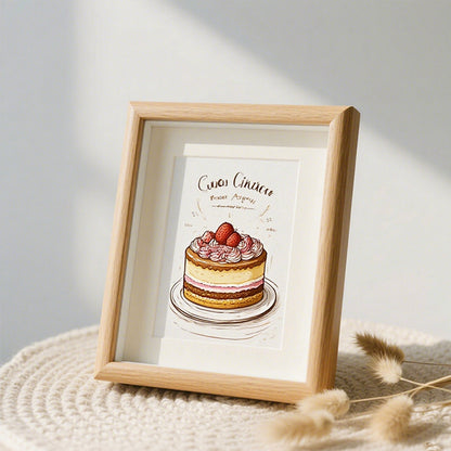 Decorative Cake Illustration Frame