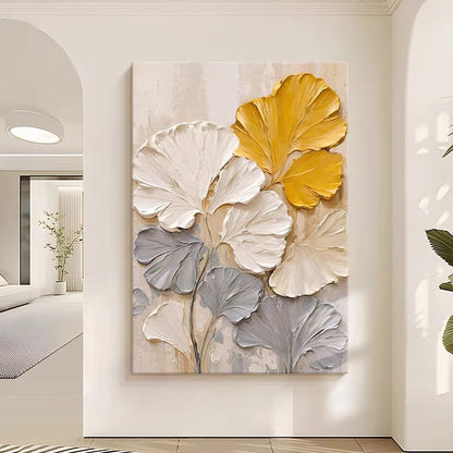 Textured Floral Relief Canvas Artwork Homeandso