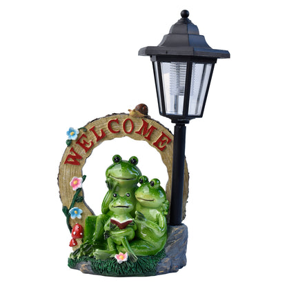 Decorative Welcome Frog Lantern Homeandso