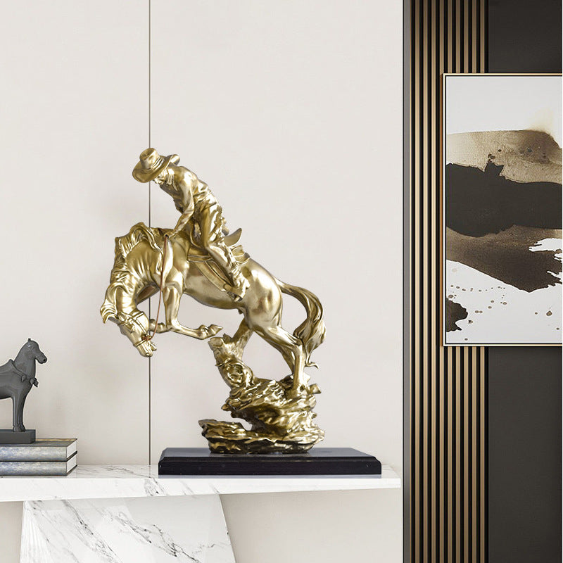Decorative Horse Riding Sculpture Homeandso