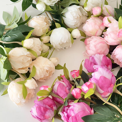 Lifelike Peony Floral Stem