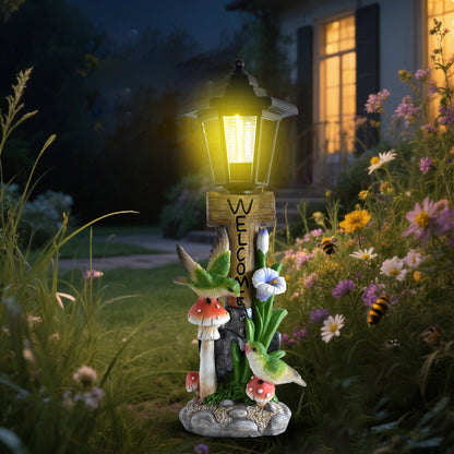 Decorative Frog Lantern Statue Homeandso