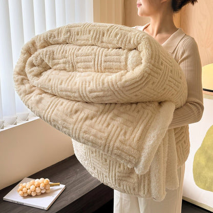Plush Textured Throw Blanket