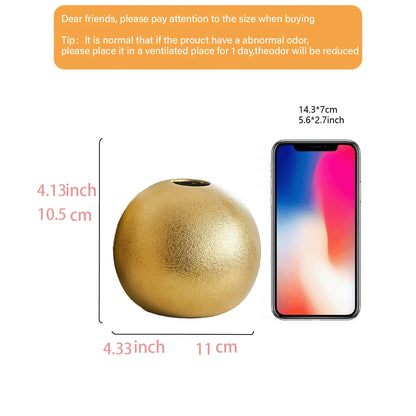 Decorative Gold Sphere Vase Homeandso