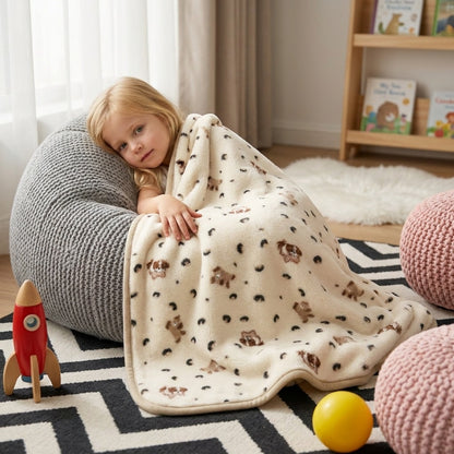 Pluche Dierprint Fleece Deken