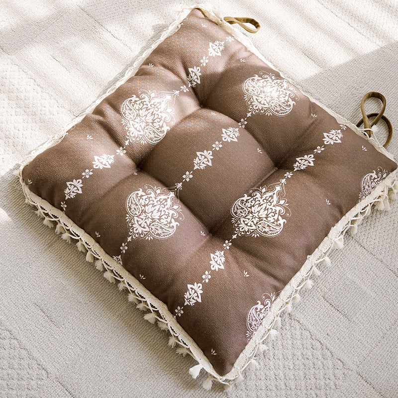 Decorative Tasseled Floor Cushion