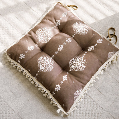 Decorative Tasseled Floor Cushion