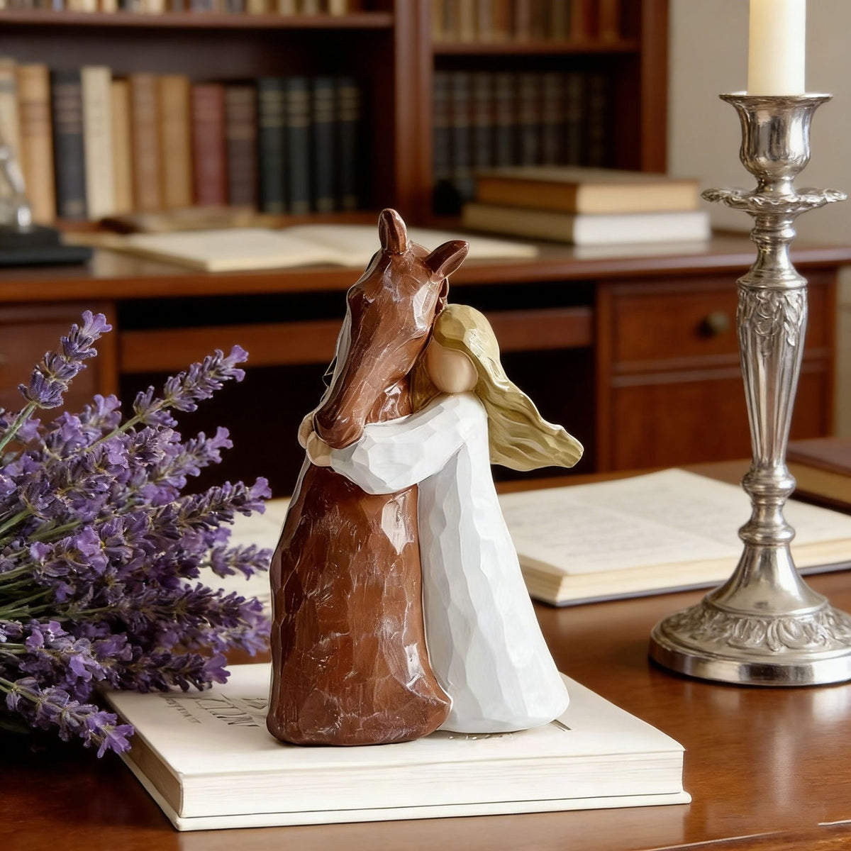Cherished Horse and Girl Figurine Homeandso