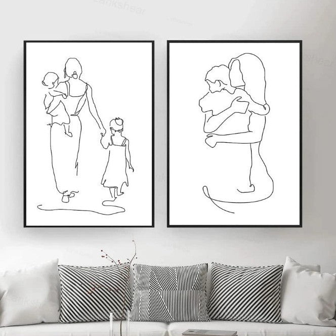 Minimalist Line Art Print Homeandso