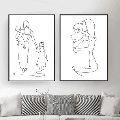 Minimalist Line Art Print Homeandso