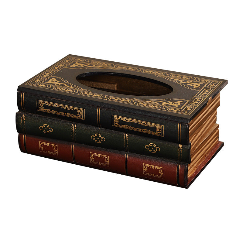 Vintage Book-Style Tissue Box Homeandso