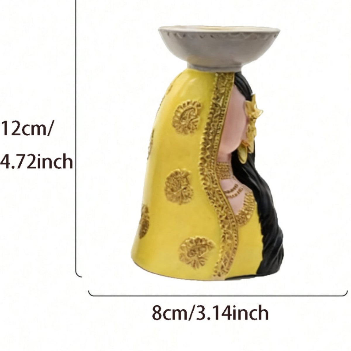 Decorative Woman Figurine Candle Holder Homeandso