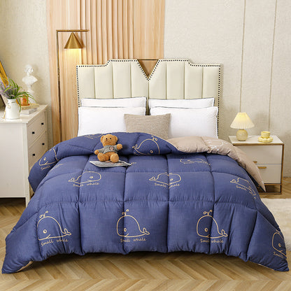 Premium Flannel Checkered Comforter Set