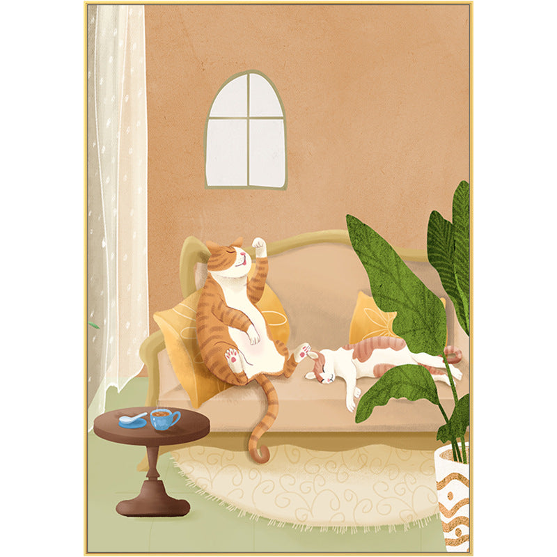 Whimsical Kitchen Scene Framed Art Print Homeandso