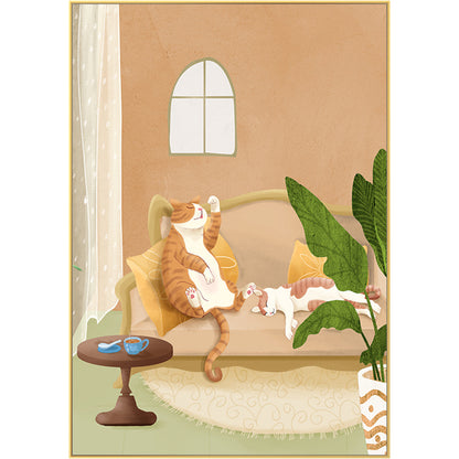 Whimsical Kitchen Scene Framed Art Print Homeandso