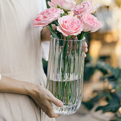 Elegante Wellen Glas Blumen Vase
