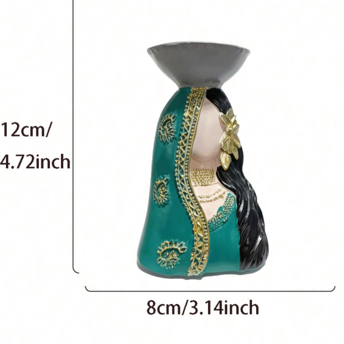 Decorative Woman Figurine Candle Holder Homeandso