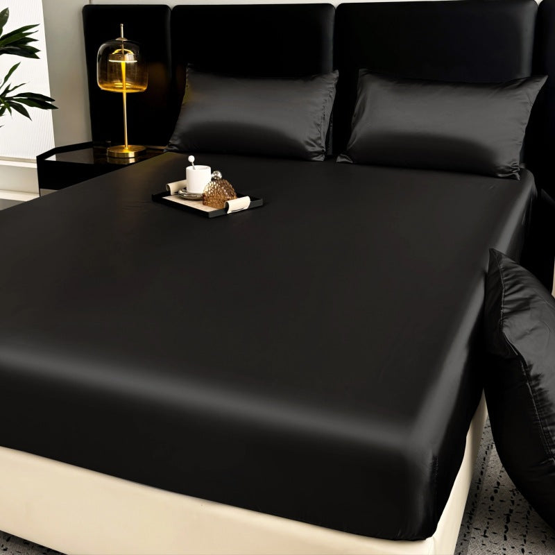 High-Thread Count Satin Bed Sheet Set