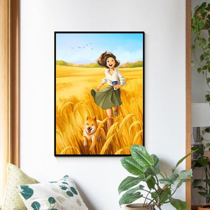 Whimsical Illustrative Framed Artwork Homeandso