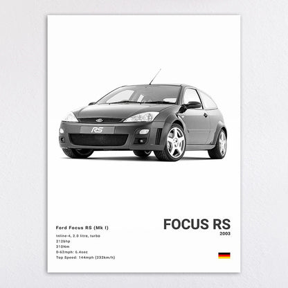 Vintage-Inspired Ford Mustang GT500 Art Print Homeandso