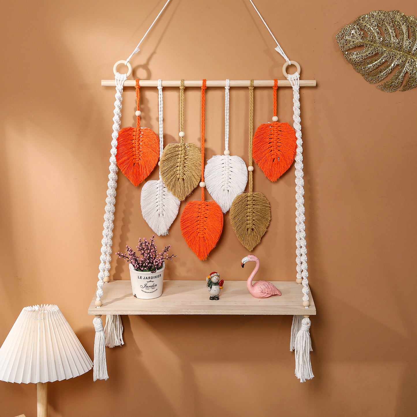 Leaf Motif Macrame Wall Hanging Homeandso