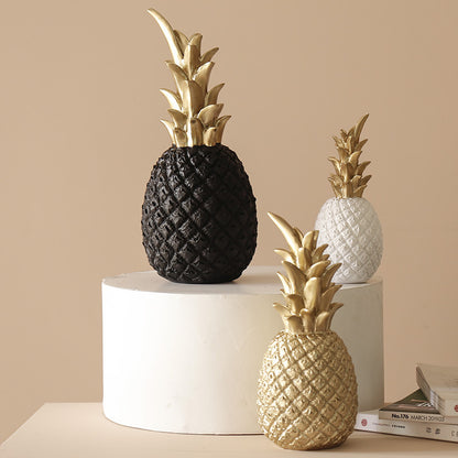 Decorative Golden Pineapple Figurine Homeandso