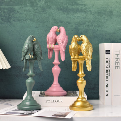 Decorative Lovebirds Sculpture Homeandso