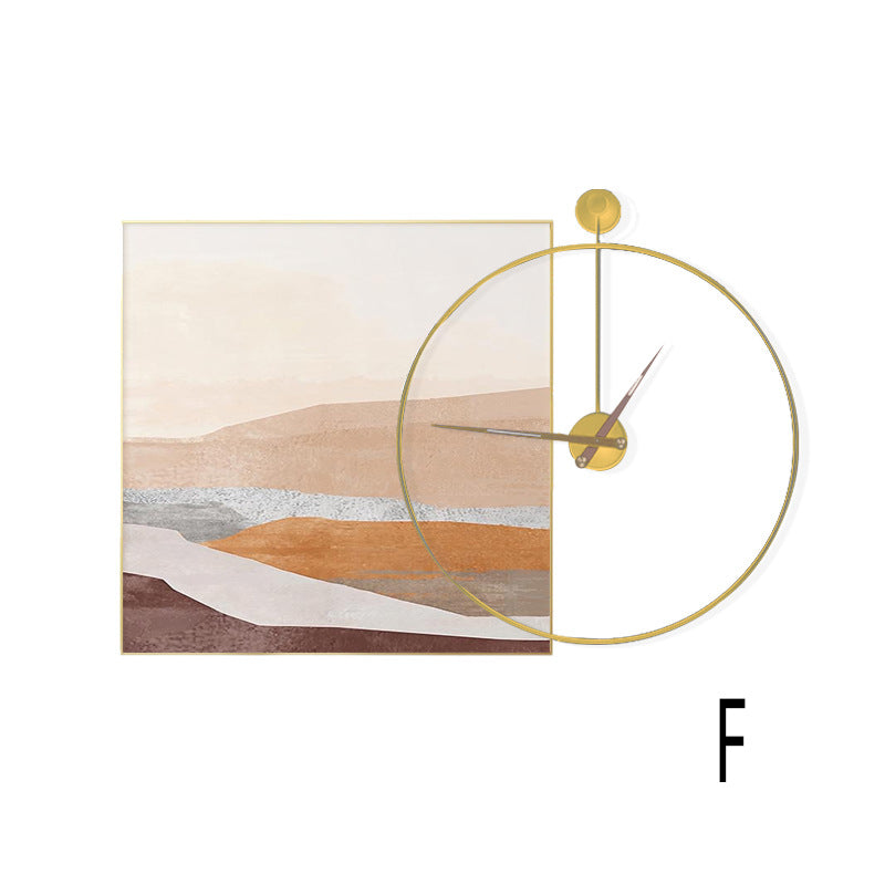 Artistic Wall Clock and Framed Abstract Artwork Homeandso