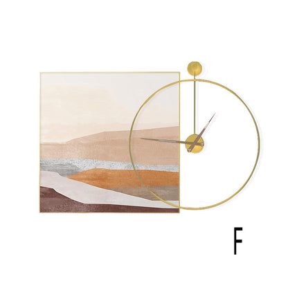 Artistic Wall Clock and Framed Abstract Artwork Homeandso
