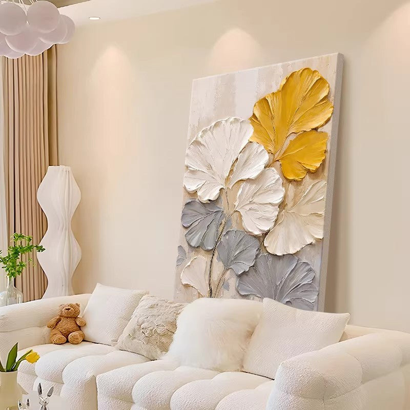 Textured Floral Relief Canvas Artwork Homeandso
