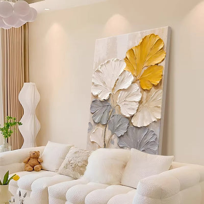 Textured Floral Relief Canvas Artwork Homeandso