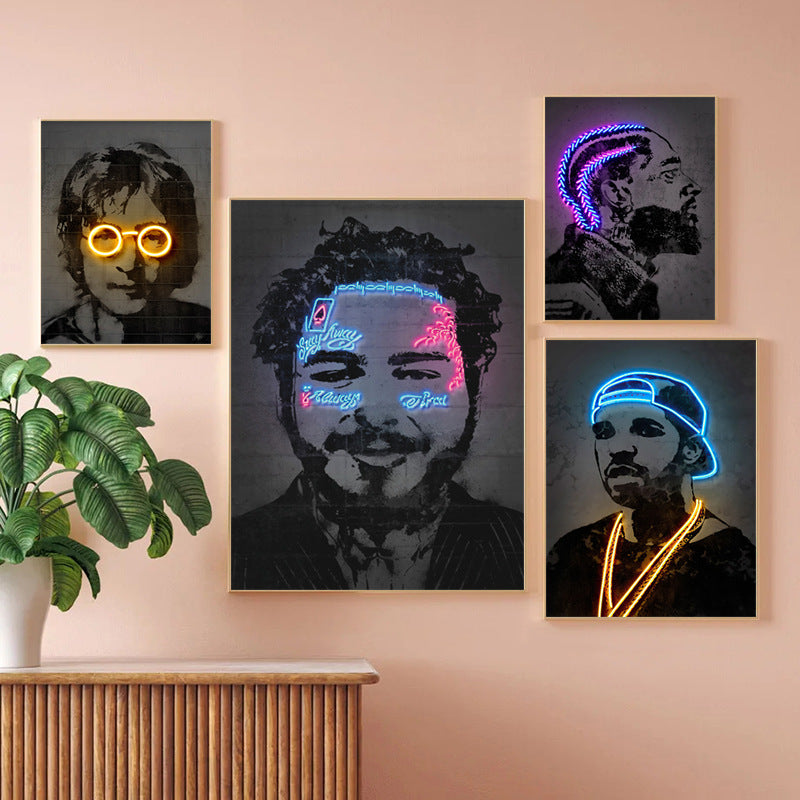 Neon Illumination Street Art Print Homeandso