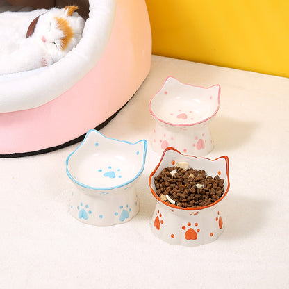 Cute Cat-Shaped Pet Food Bowl Homeandso