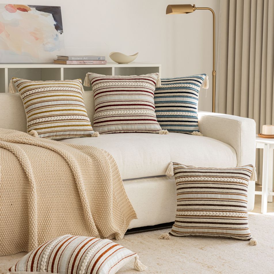 Woven Textured Decorative Pillow