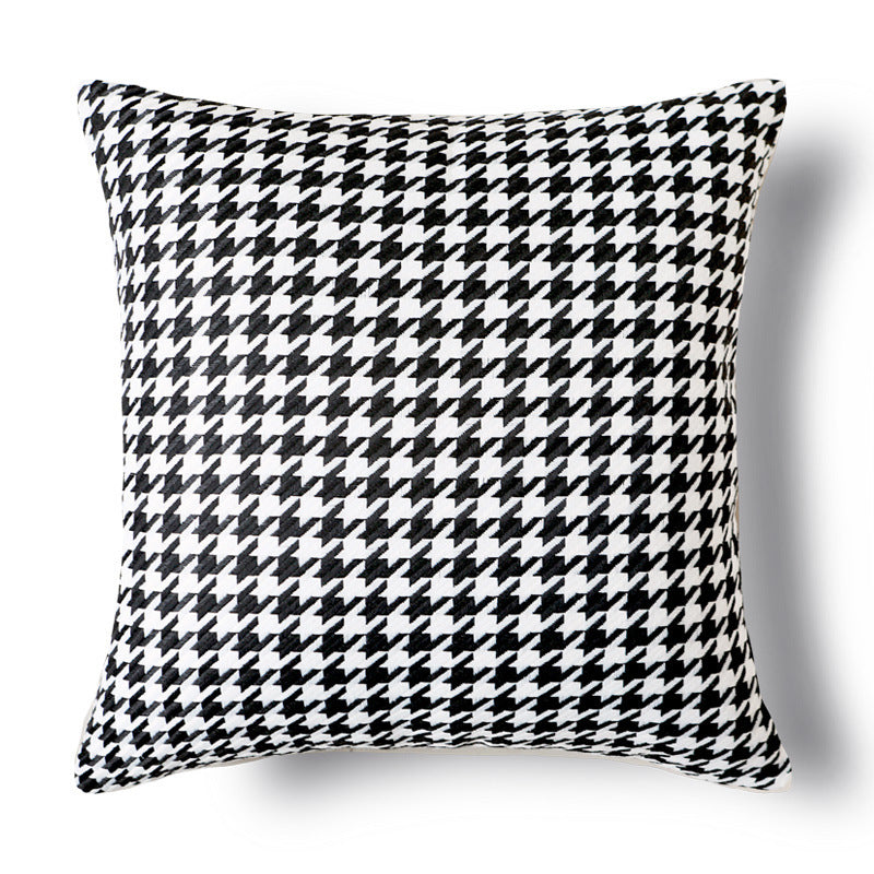 Houndstooth Pattern Decorative Accent Pillow