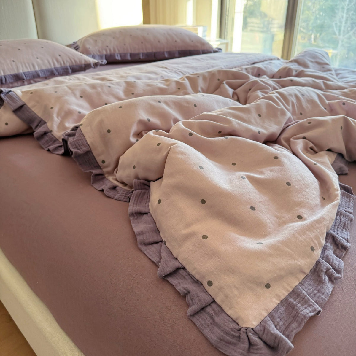 Decorative Stylish Polka Dot Bedspread Homeandso