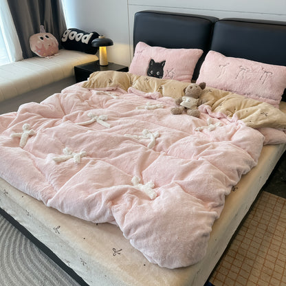 Plush Fleece Comforter Set