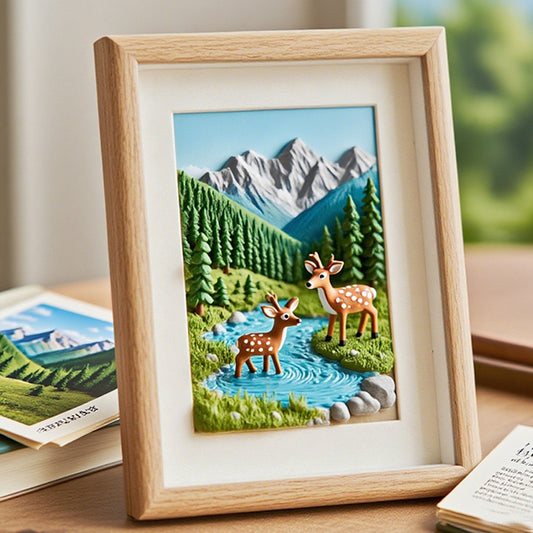 3D Nature-Themed Picture Frame