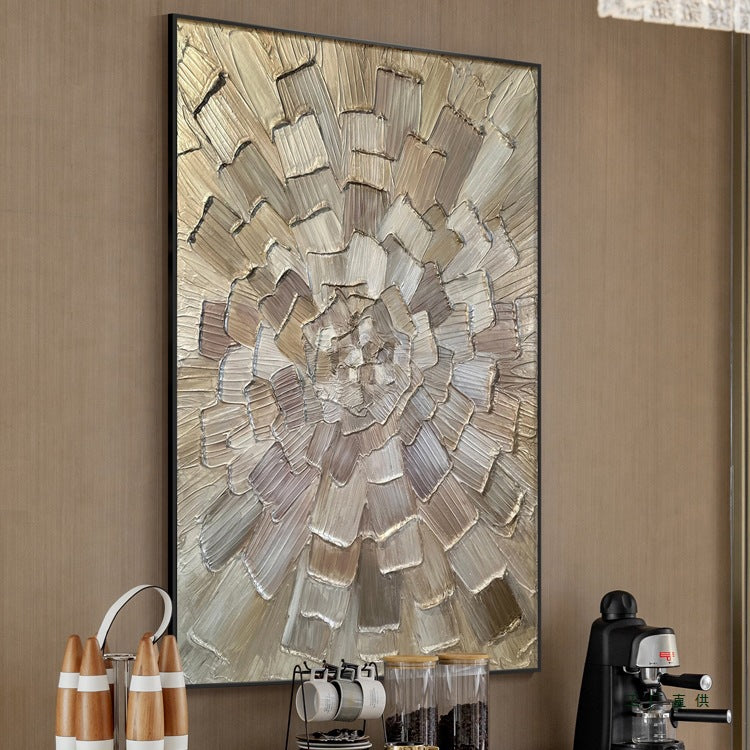 Textured Abstract Floral Canvas Art Homeandso