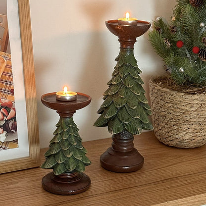 Decorative Pine Tree Candle Holder
